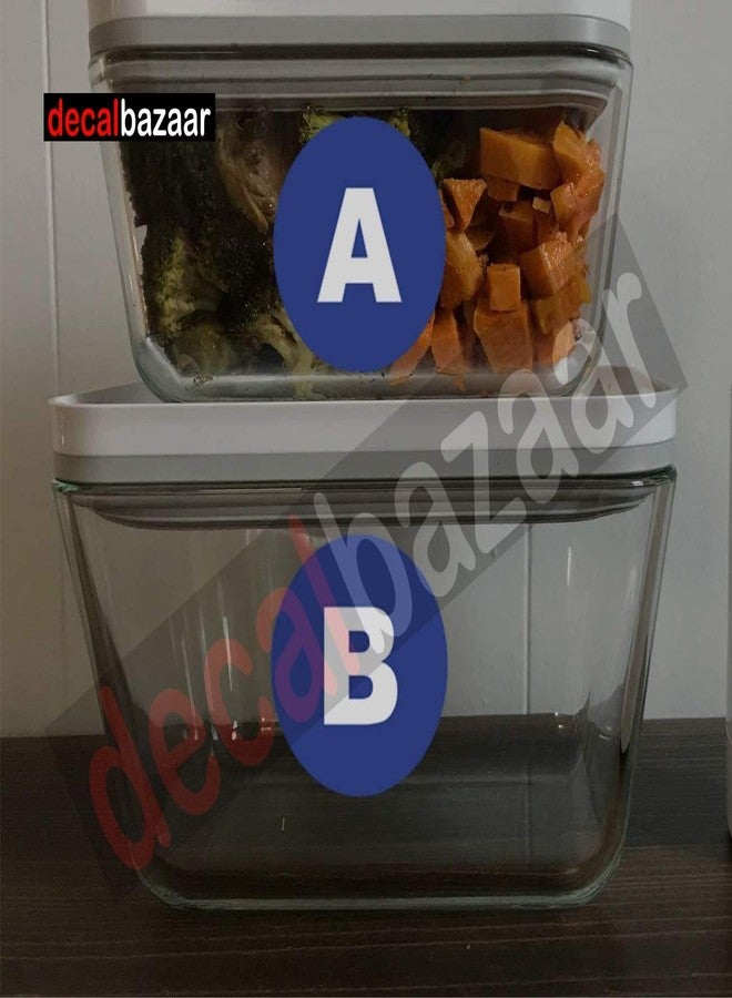 Decalbazaar A to Z Alphabet Round Letter Labels (Set 2), Vinyl Glossy Finish, 3 Inch, Blue, Indoor Outdoor Use - Image 3